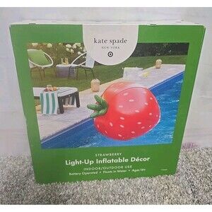 Kate Spade New York X Target Strawberry Light Up Inflatable Decor 50" x 40" New